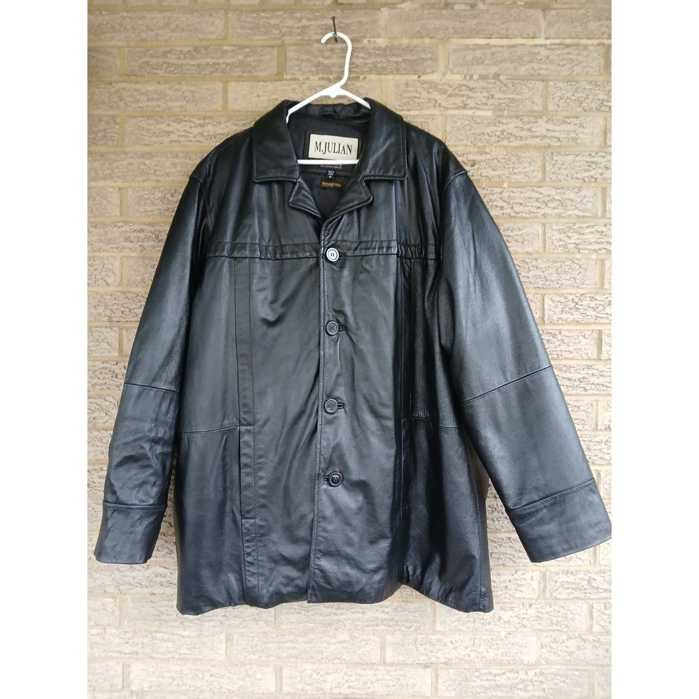 Vintage Men's M. Julian Wilsons Leather Coat Sz 1X Thinsulate Ultra Removable...